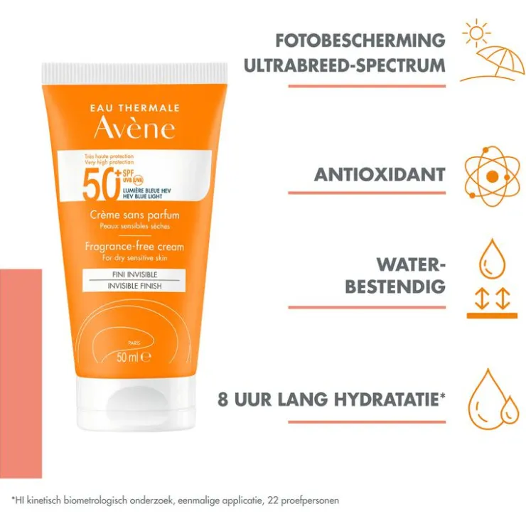 Avène Zonnebrand Crème Parfumvrij SPF 50+ 50 ML