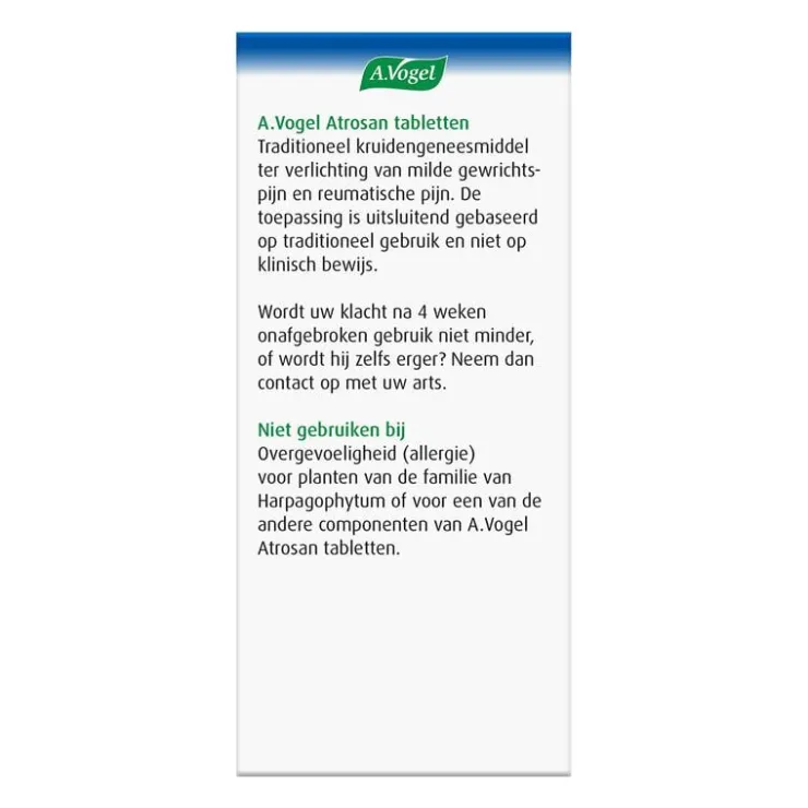 A.Vogel Atrosan bij Milde Gewrichtspijn en Reumatische Pijn Tabletten 60 stuks