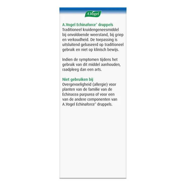 A.Vogel Echinaforce Bij Onvoldoende Weerstand En Griep Druppels 100 ML