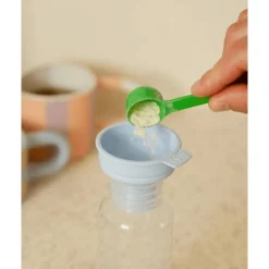 Bibs Babyfles 150 ML Sage met Latex speen en opvouwbaar trechtertje