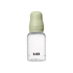 Bibs Babyfles 150 ML Sage met Latex speen en opvouwbaar trechtertje