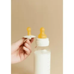 Bibs Babyfles 150 ML Sage met Latex speen en opvouwbaar trechtertje