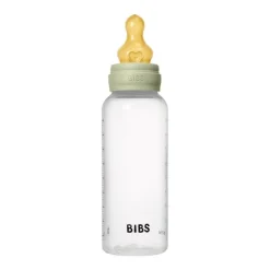 Bibs Babyfles 270 ML Sage met Latex speen en opvouwbaar trechtertje