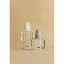 Bibs Babyfles 270 ML Sage met Latex speen en opvouwbaar trechtertje