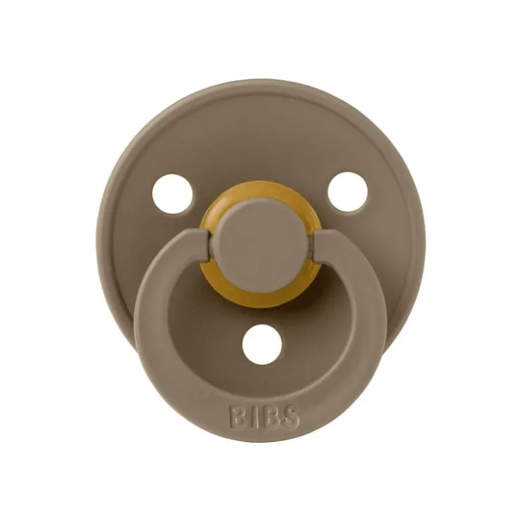 Bibs Fopspeen Two Pack Natuurlijk Rubber Ivory/Dark Oak Maat 1