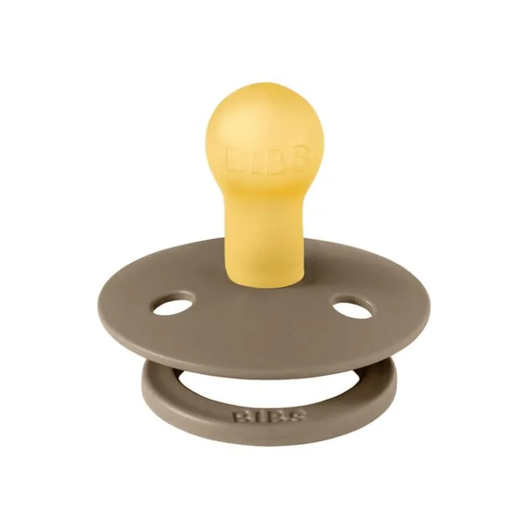 Bibs Fopspeen Two Pack Natuurlijk Rubber Ivory/Dark Oak Maat 1