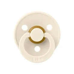 Bibs Fopspeen Two Pack Natuurlijk Rubber Ivory/Dark Oak Maat 1