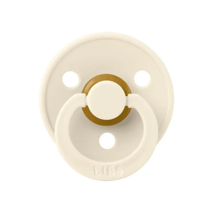 Bibs Fopspeen Two Pack Natuurlijk Rubber Ivory/Dark Oak Maat 1