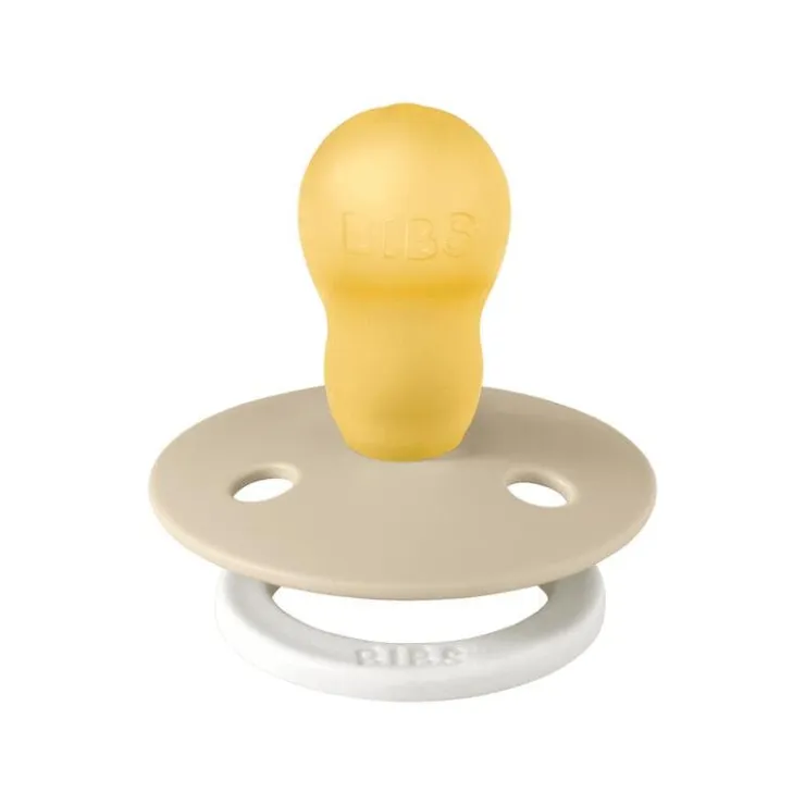 Bibs Glow in the dark Fopspeen Two Pack Natuurlijk Rubber Blush/Vanilla Maat 3