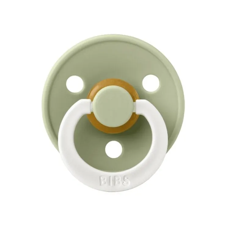 Bibs Glow in the dark Fopspeen Two Pack Natuurlijk Rubber Sage/Cloud Maat 3