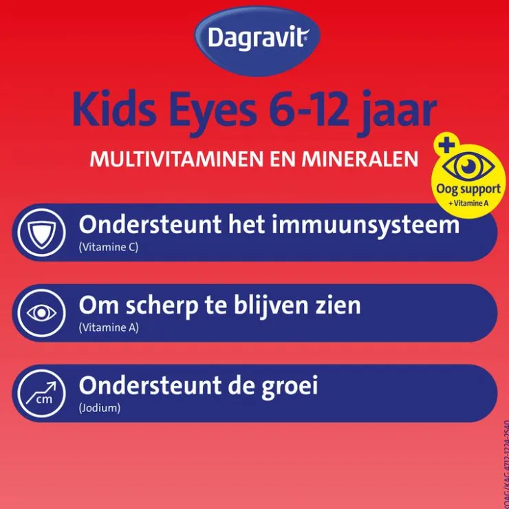 Dagravit Kids Multivitaminen Gummies Xtra + Eyecare 6-12 jaar 60 stuks