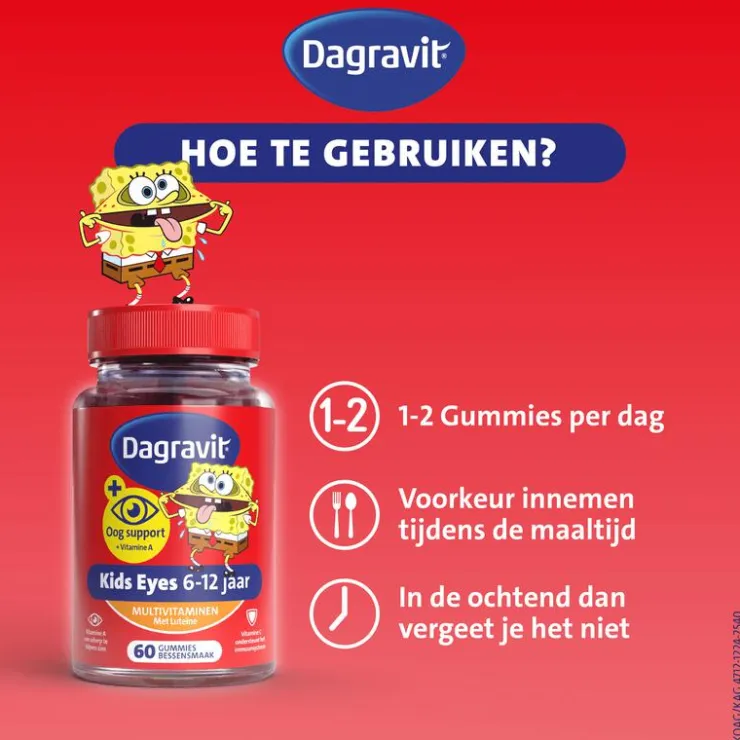 Dagravit Kids Multivitaminen Gummies Xtra + Eyecare 6-12 jaar 60 stuks