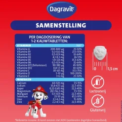 Dagravit Kids Multivitaminen Gummies Xtra 3-5 jaar 60 stuks