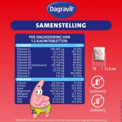 Dagravit Kids Multivitaminen Xtra 6-12 jaar 60 stuks