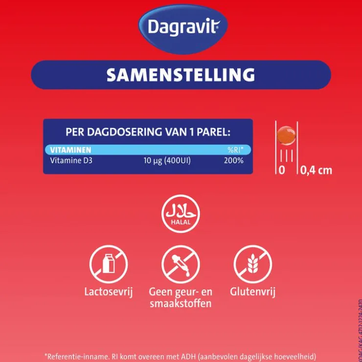 Dagravit Vitamine D pearls 10 μg 100 parels