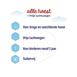 Dampo Kids Kindersiroop Alle Hoest + Vrije Luchtwegen Suikervrij 120 ML