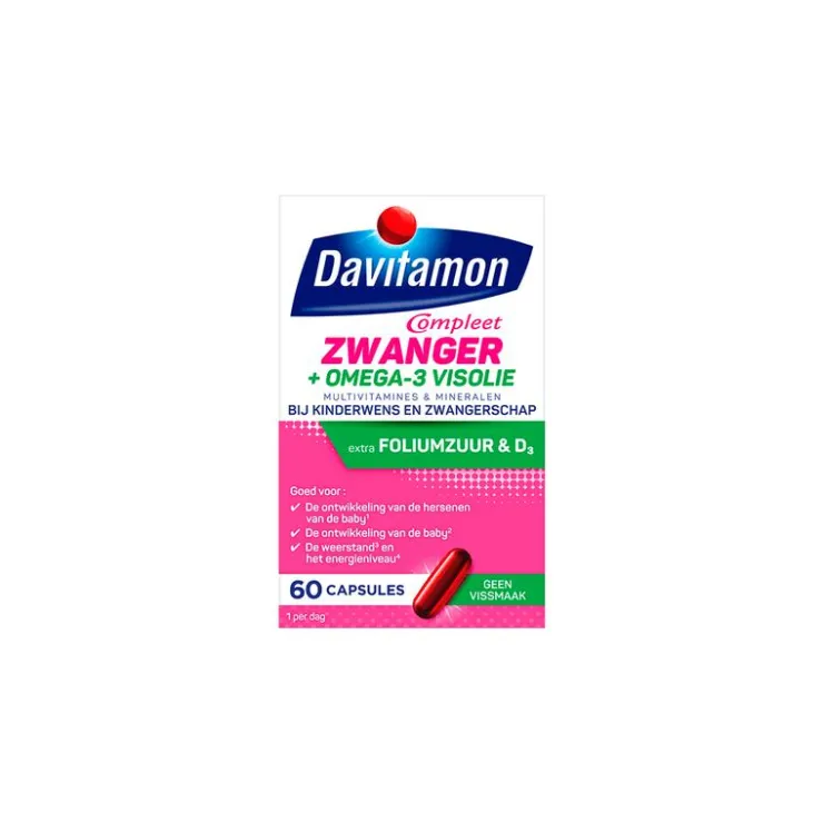 Davitamon Compleet Zwanger + Omega-3 Visolie 60 Stuks