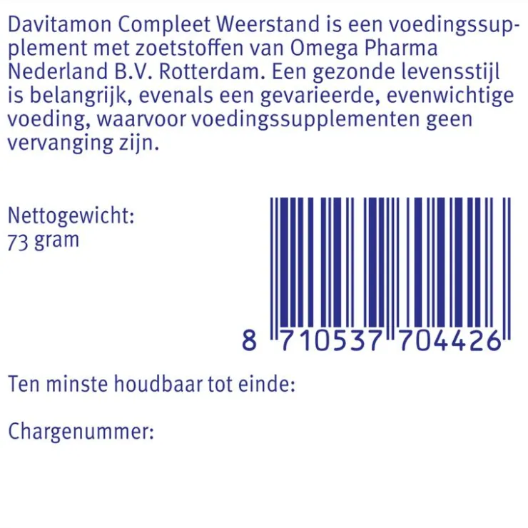 Davitamon Kauw Aardbei 60 NL
