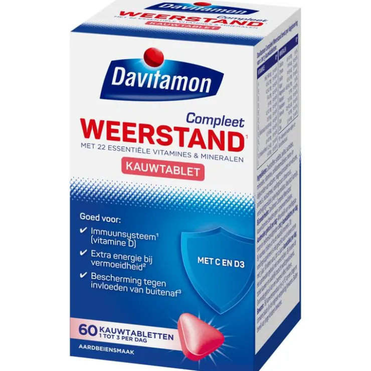 Davitamon Kauw Aardbei 60 NL