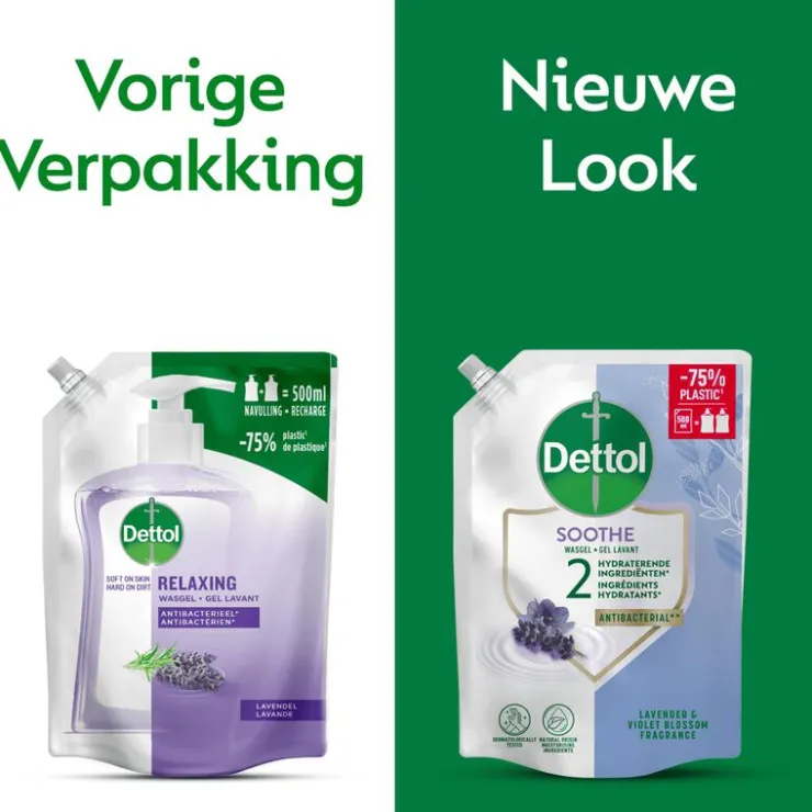 Dettol Pouch Lavander Navulverpakking - 500 ML