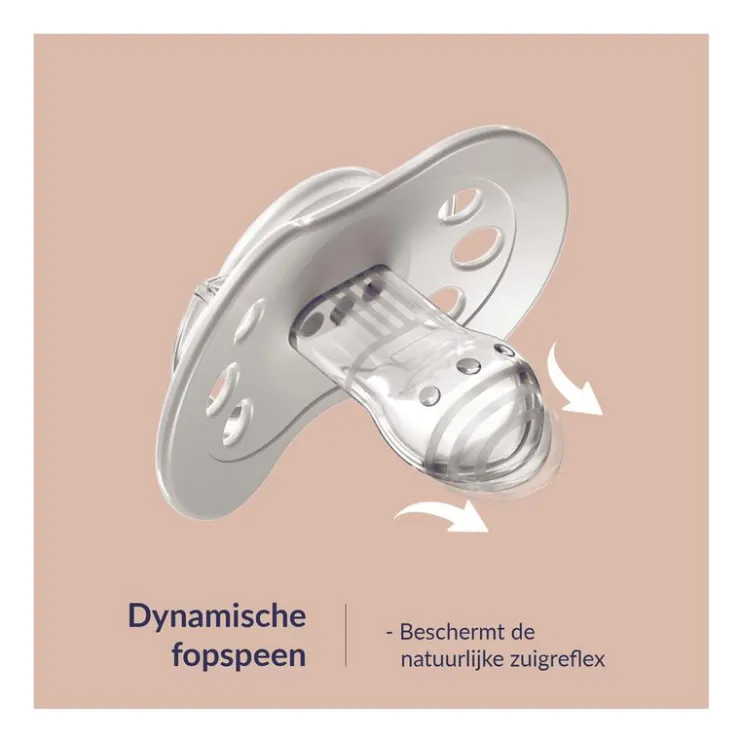 Difrax Dynamic Fopspeen 0-6M Night&Day Unisex