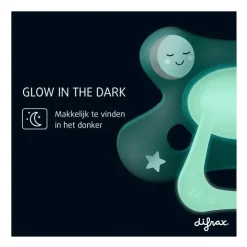 Difrax Fopspeen Natural 6+ M Glow In The Dark