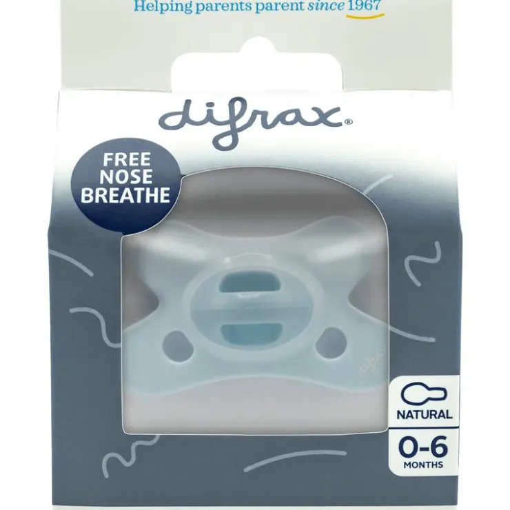 Difrax Fopspeen Naturel Blue Topaz 0-6 Maanden