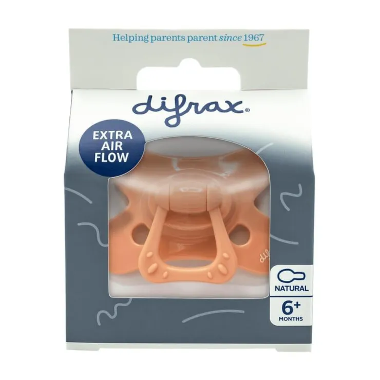 Difrax Fopspeen Naturel Uni Peachy 6 Maanden
