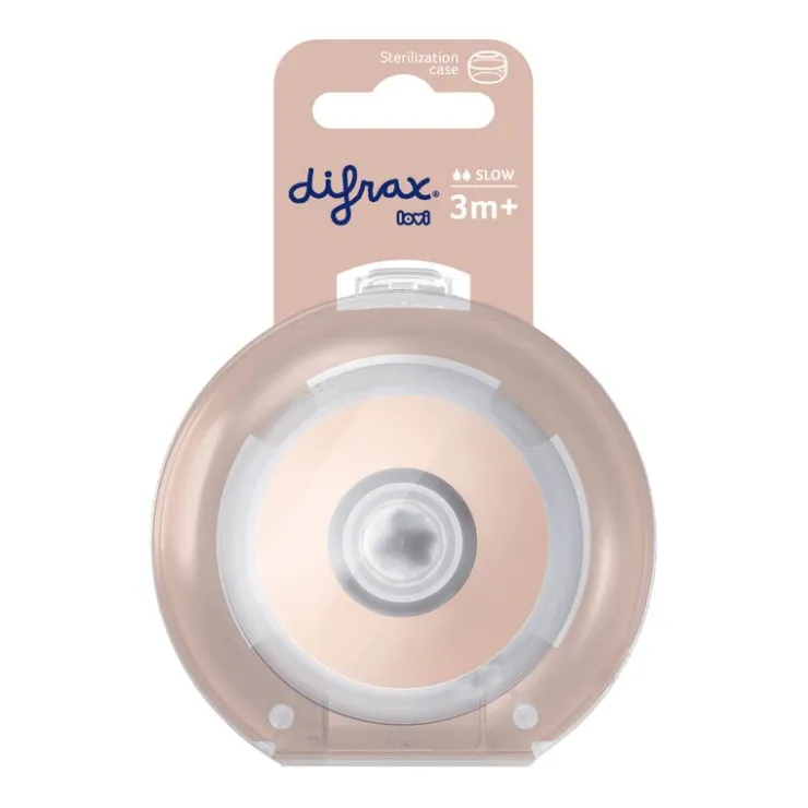Difrax Mammafeel Flessenspeen Slow 3+ maanden Geschikt voor borst- en flesvoeding