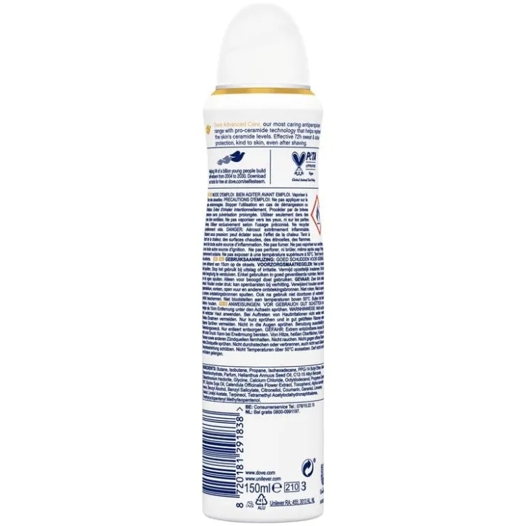 Dove Advanced Care Soft Feel Anti-Transpirant Deodorant Spray 150 ML