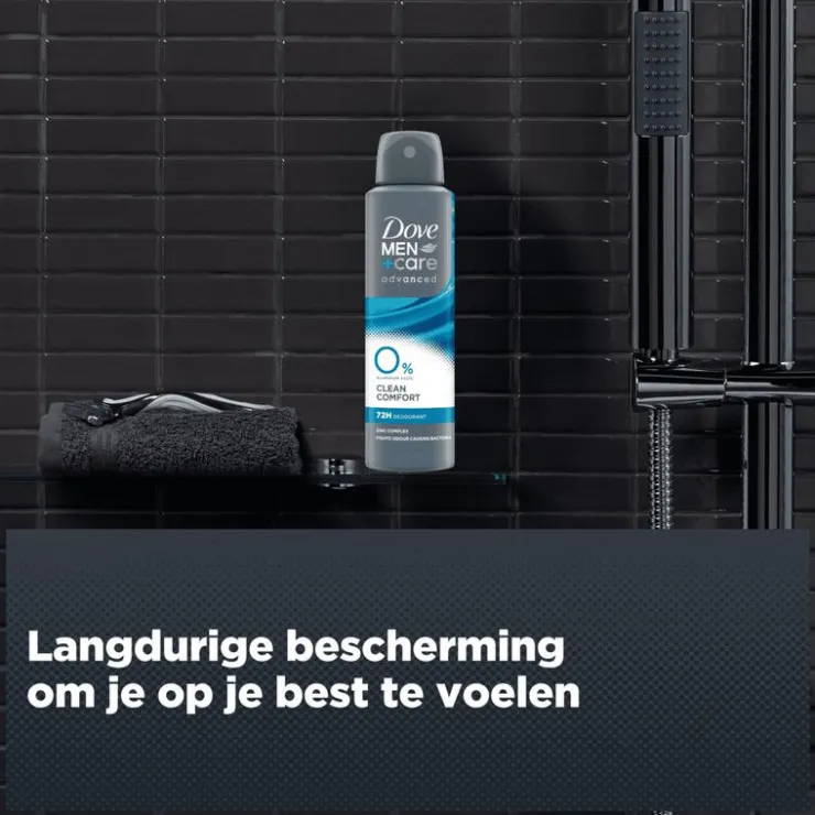 Dove Men+Care Advanced 0% Clean Comfort Deodorant Spray 150 ML