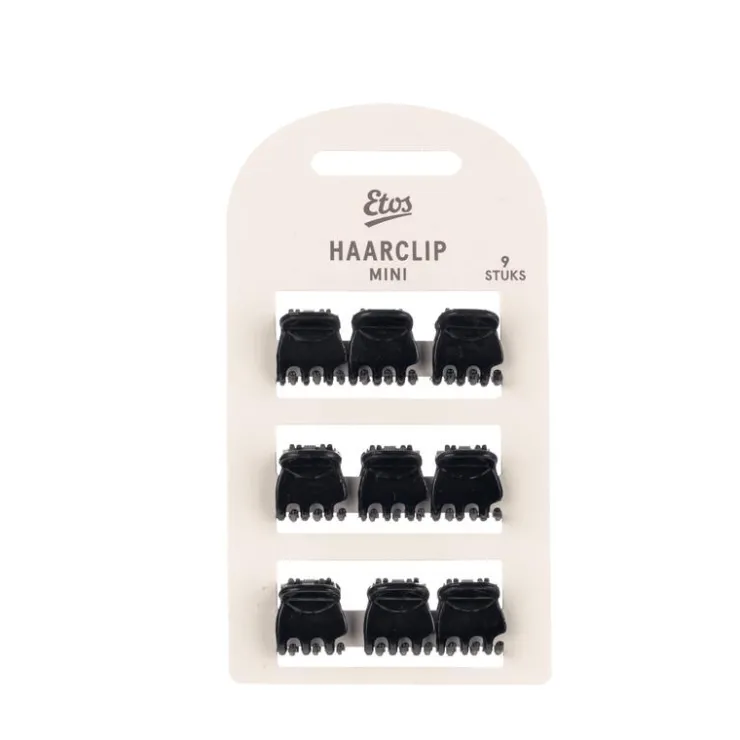 Etos Haarklem Mini Zwart 9St