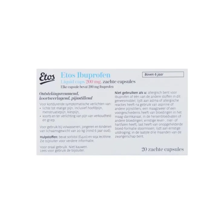Etos Ibuprofen 200 mg Liquid Caps