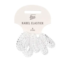 Etos Kabelelastieken Transparant 5St