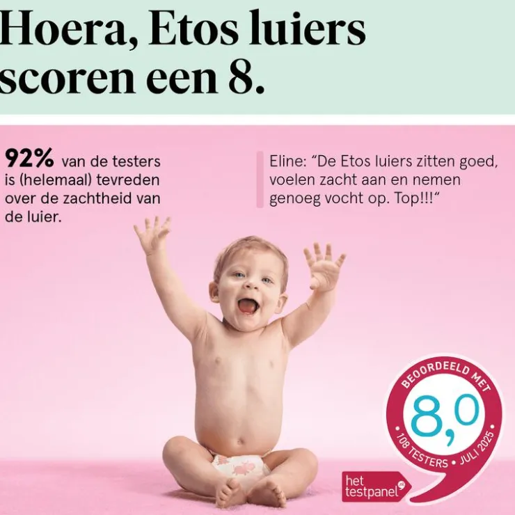 Etos Luierbroekjes Extra Large Maat 6 15+ kg Maandbox 126 stuks