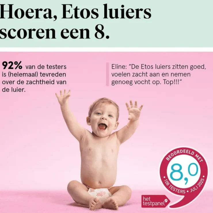Etos Luiers Junior Maat 5 11-16 kg Value Pack 38 stuks
