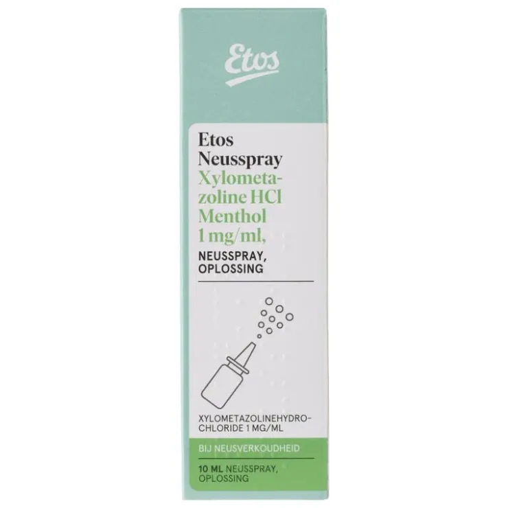 Etos Neusspray Xylometazoline HCl Menthol 1 MG/ 10ML