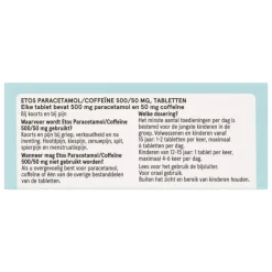 Etos Paracetamol/Coffeïne 500/50 mg 50 stuks