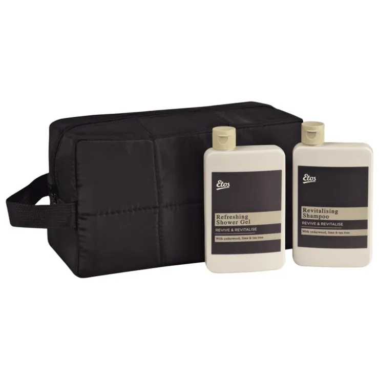 Heren Etos Toilettas met Douchegel & Shampoo - Cederhout & Limoen