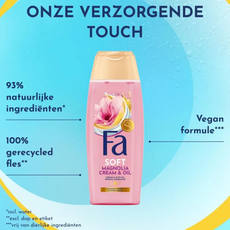 FA Cream & Oil Silk & Magnolia Showergel 250 ML