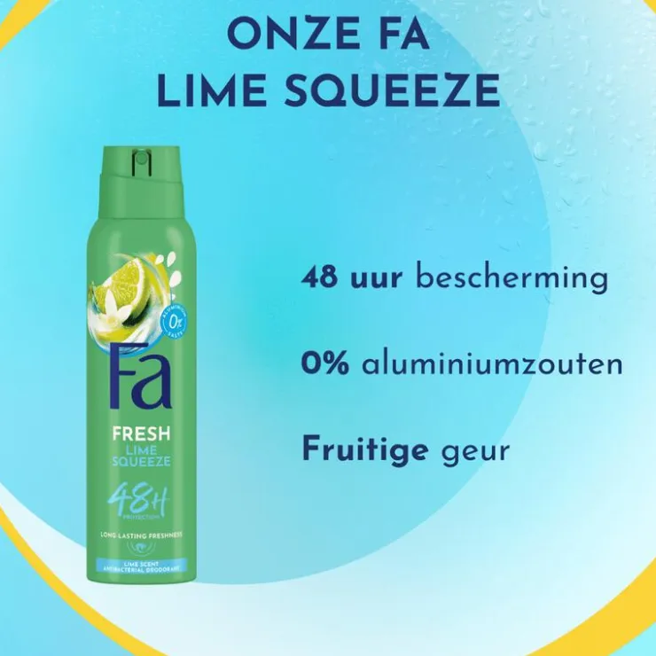 FA Lime Squeeze Deodorant Spray 150 ML