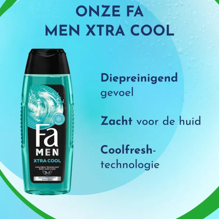 Heren FA Men Extreme Cool Douchegel & Shampoo 250 ML