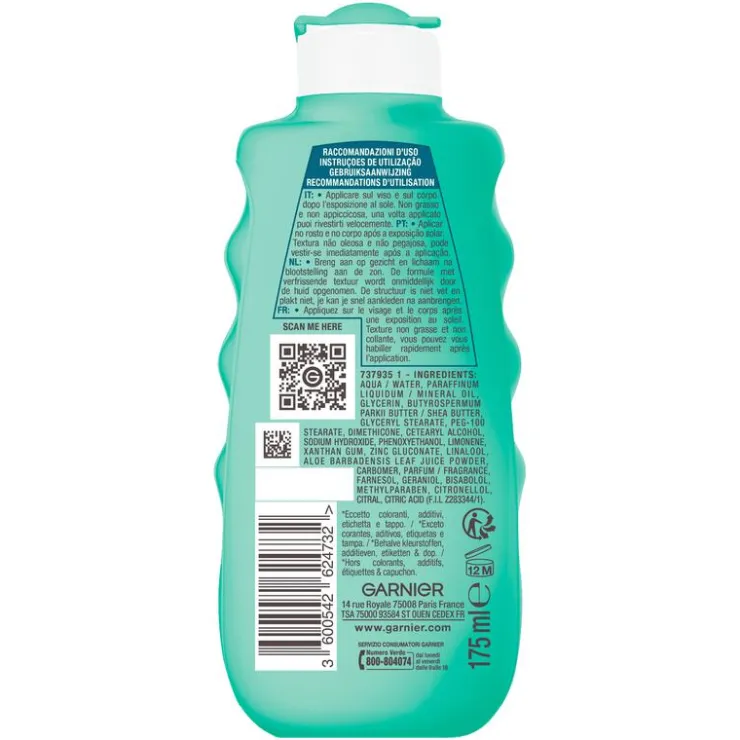 Ambre Solaire Garnier Verzachtende Aftersun Melk 175 ML