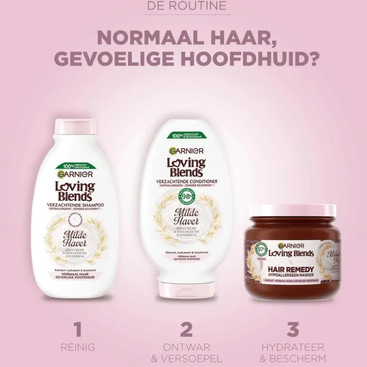 Garnier Loving Blends Shampoo Milde Haver 300 ML