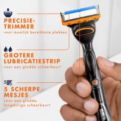 Heren Gillette Fusion5 Power Navulmesjes 4 Stuks