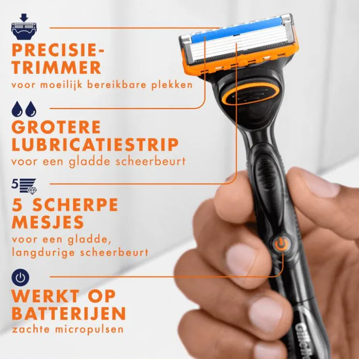 Heren Gillette Fusion5 Power Scheersysteem Met 1 Navulmesje