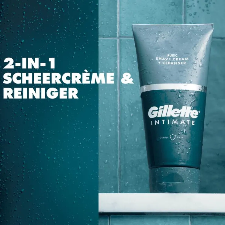 Heren Gillette Intimate 2-In-1 Scheercrème & Reiniger Voor Intieme Zone 177 ML