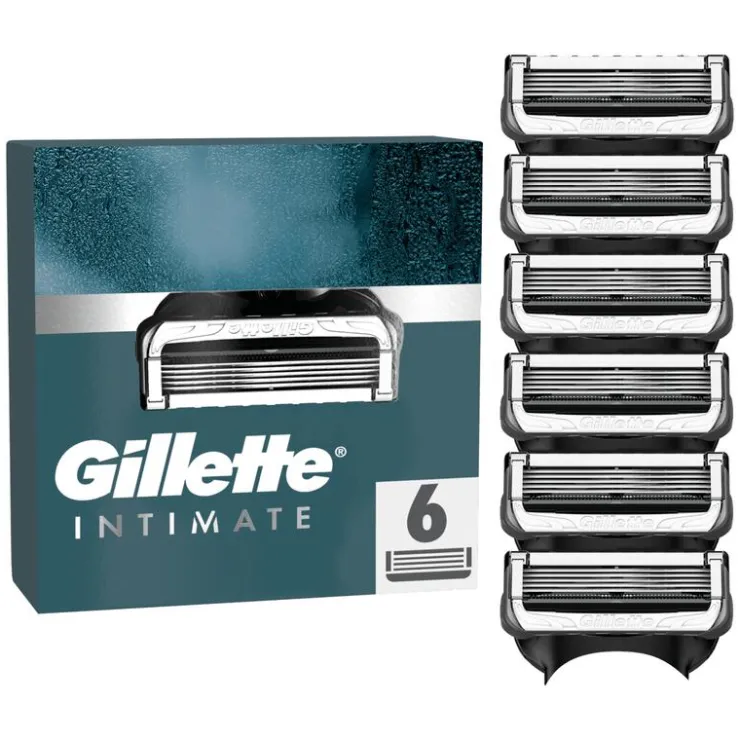 Heren Gillette Intimate Navulmesjes 6 Stuks