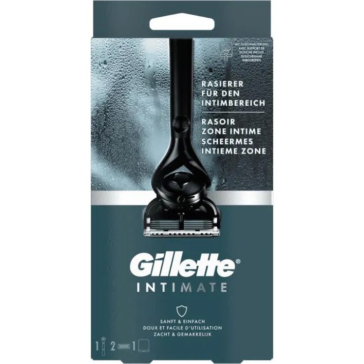 Heren Gillette Intimate Scheersysteem Voor Intieme Zone Met 2 Navulmesjes En Douchehaak