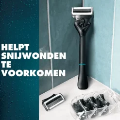 Heren Gillette Intimate Scheersysteem Voor Intieme Zone Met 2 Navulmesjes En Douchehaak